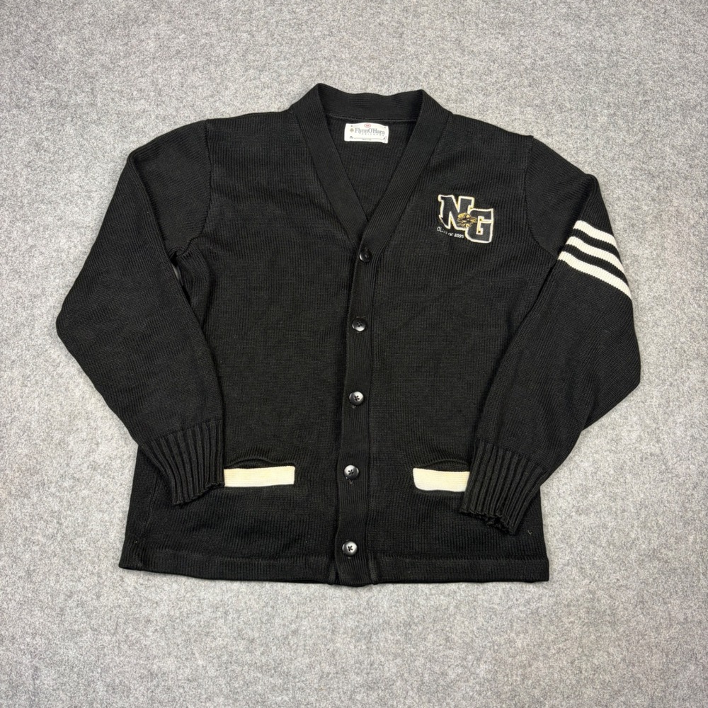Flynn OHara Varsity Cardigan Sweater Black NG Class of 2023 Mens Adult Medium